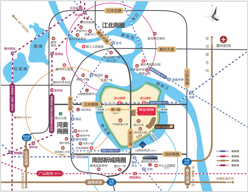 奥园领寓交通图